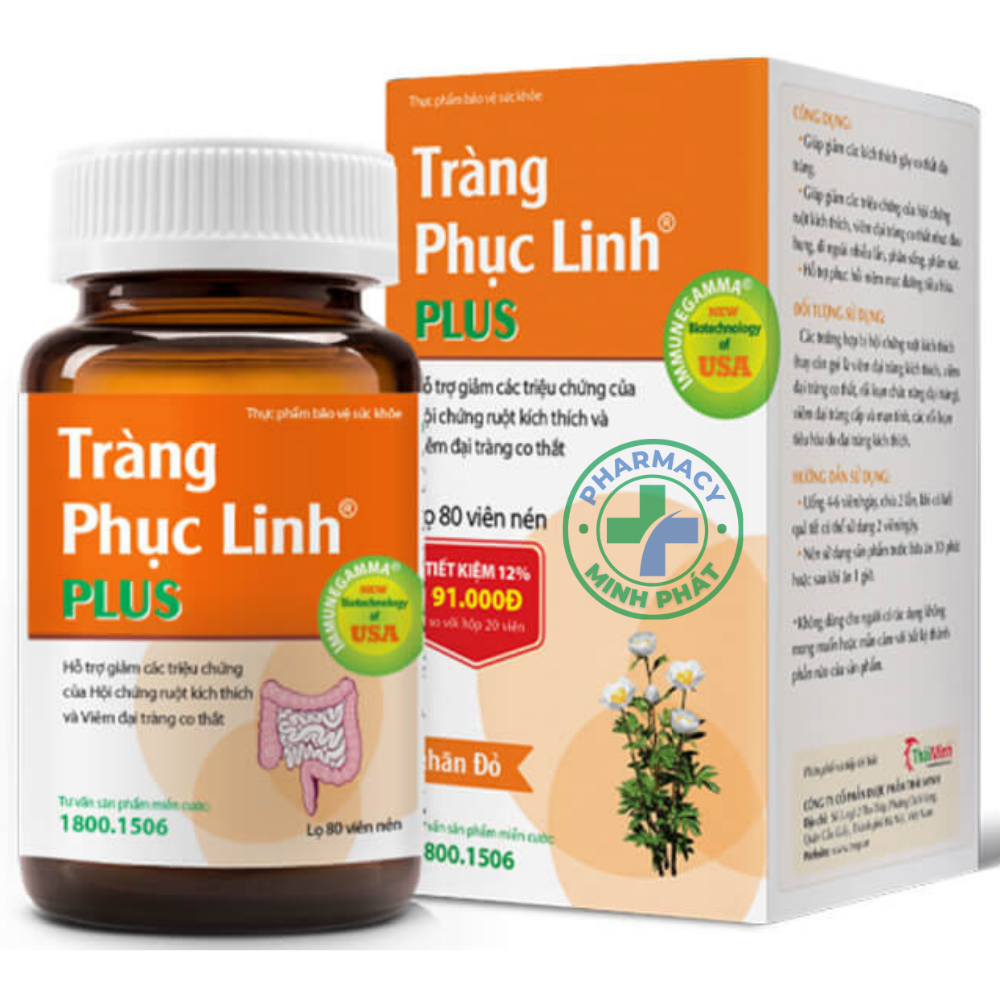 Viên Uống Hỗ Trợ Trị Hội Chứng Ruột Kích Thích Tràng Phục Linh Plus 80 Viên